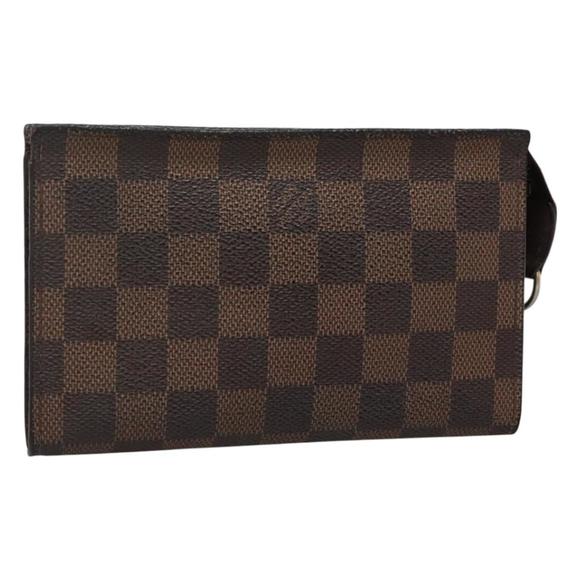 LOUIS VUITTON Damier Ebene Marais Pouch LV Auth BA953 - Picture 1 of 16